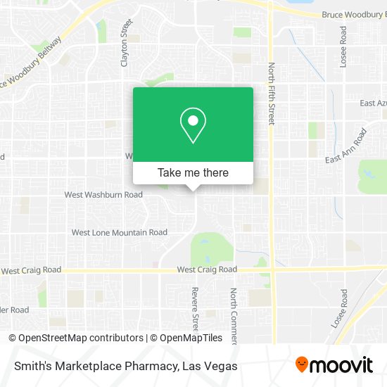 Mapa de Smith's Marketplace Pharmacy