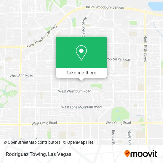 Rodriguez Towing map