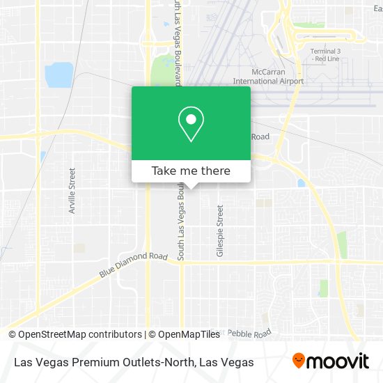 Mapa de Las Vegas Premium Outlets-North