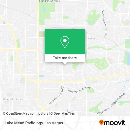 Lake Mead Radiology map