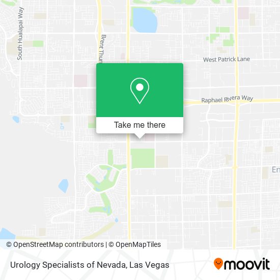 Urology Specialists of Nevada map