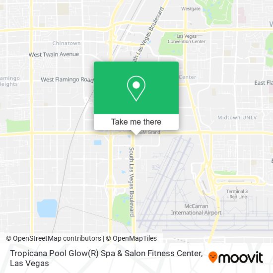 Mapa de Tropicana Pool Glow(R) Spa & Salon Fitness Center