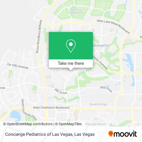 Mapa de Concierge Pediatrics of Las Vegas