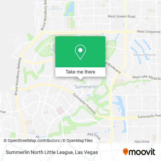 Mapa de Summerlin North Little League