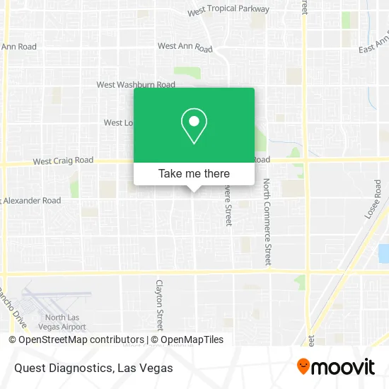 Mapa de Quest Diagnostics