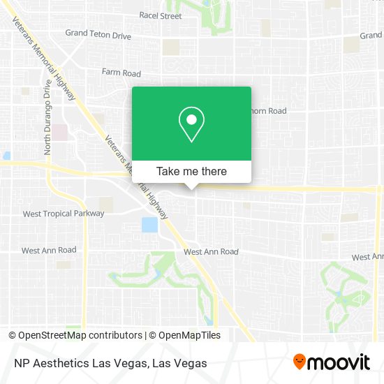 NP Aesthetics Las Vegas map