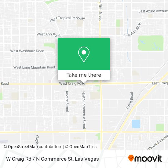 Mapa de W Craig Rd / N Commerce St