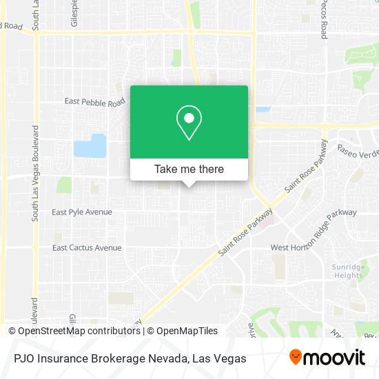 Mapa de PJO Insurance Brokerage Nevada