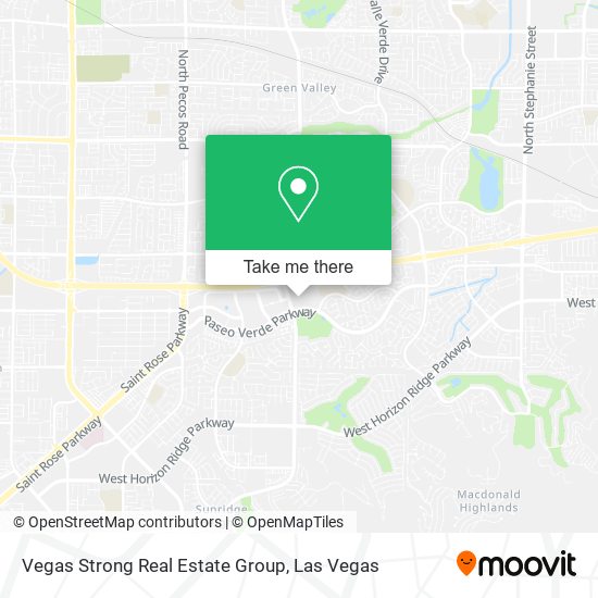 Vegas Strong Real Estate Group map