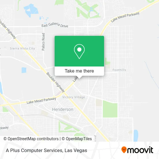 A Plus Computer Services map