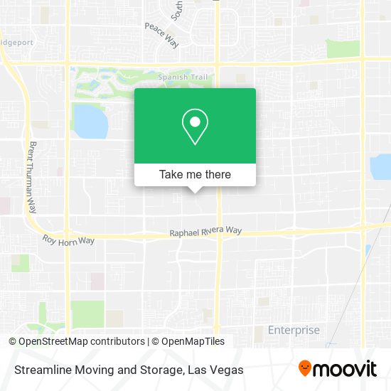 Streamline Moving and Storage map