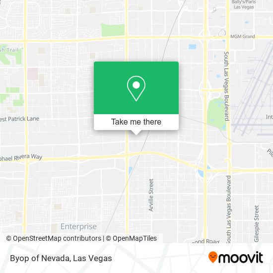 Byop of Nevada map