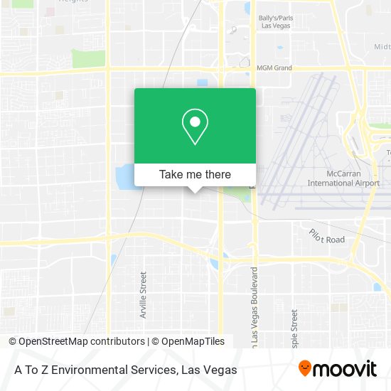 A To Z Environmental Services map