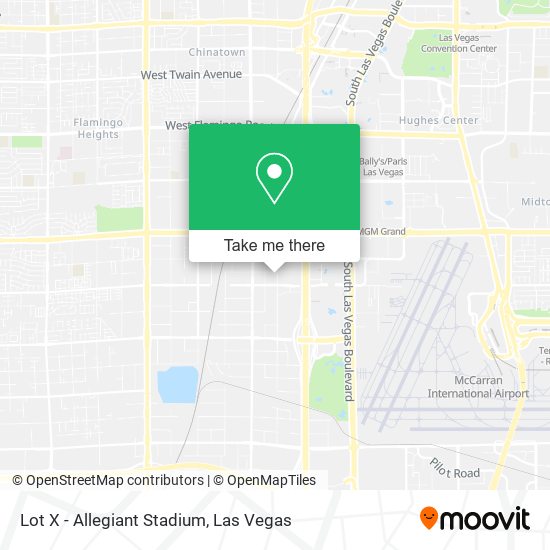 Lot X - Allegiant Stadium map
