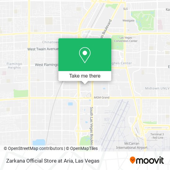 Mapa de Zarkana Official Store at Aria