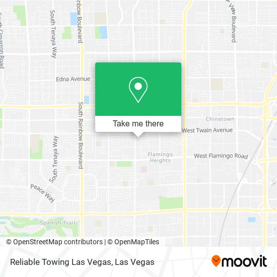 Reliable Towing Las Vegas map