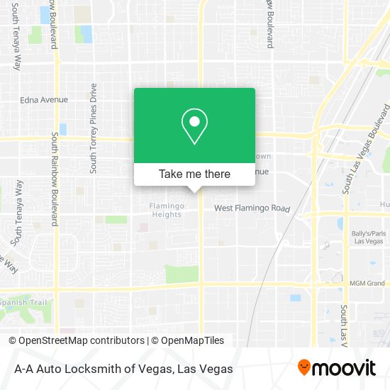 A-A Auto Locksmith of Vegas map