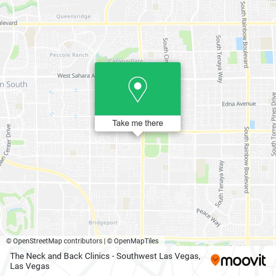 Mapa de The Neck and Back Clinics - Southwest Las Vegas