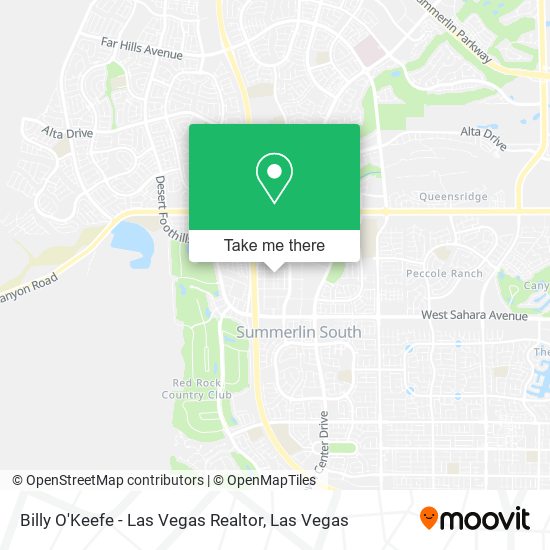 Mapa de Billy O'Keefe - Las Vegas Realtor