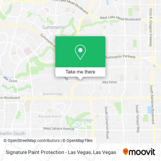 Mapa de Signature Paint Protection - Las Vegas