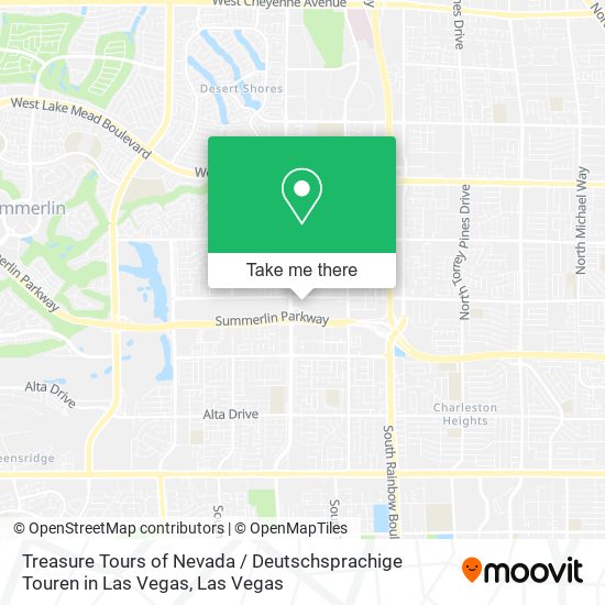 Treasure Tours of Nevada / Deutschsprachige Touren in Las Vegas map