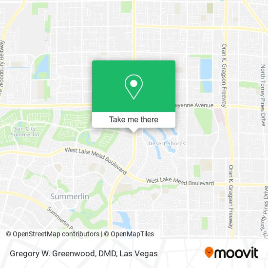 Gregory W. Greenwood, DMD map