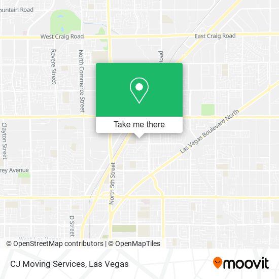 CJ Moving Services map