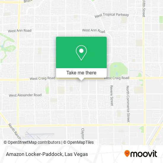 Mapa de Amazon Locker-Paddock