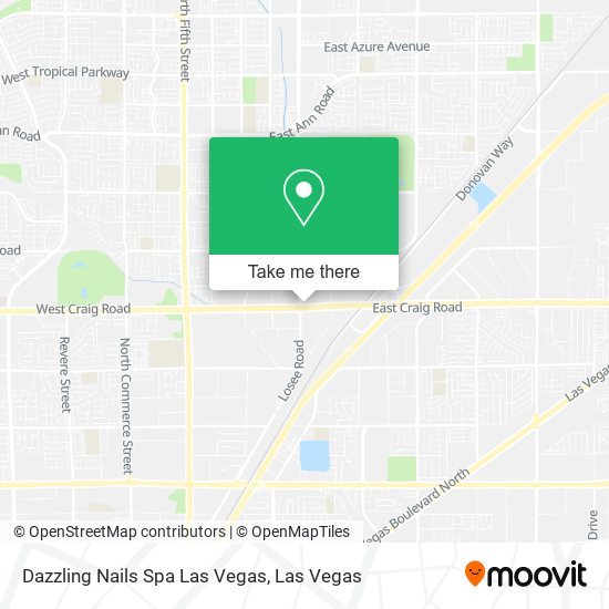 Dazzling Nails Spa Las Vegas map