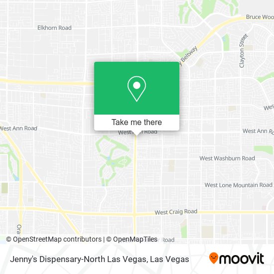 Jenny's Dispensary-North Las Vegas map
