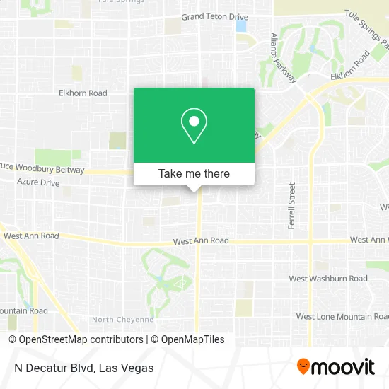 N Decatur Blvd map