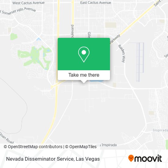 Nevada Disseminator Service map