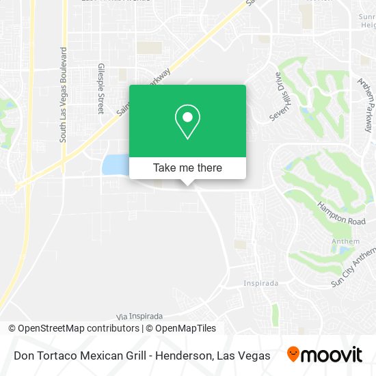 Don Tortaco Mexican Grill - Henderson map
