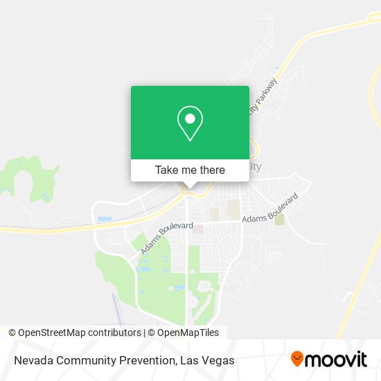 Nevada Community Prevention map