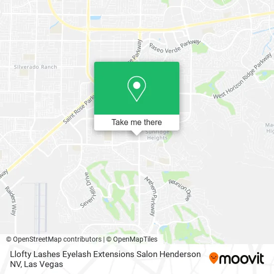Mapa de Llofty Lashes Eyelash Extensions Salon Henderson NV