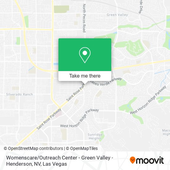 Womenscare / Outreach Center - Green Valley - Henderson, NV map