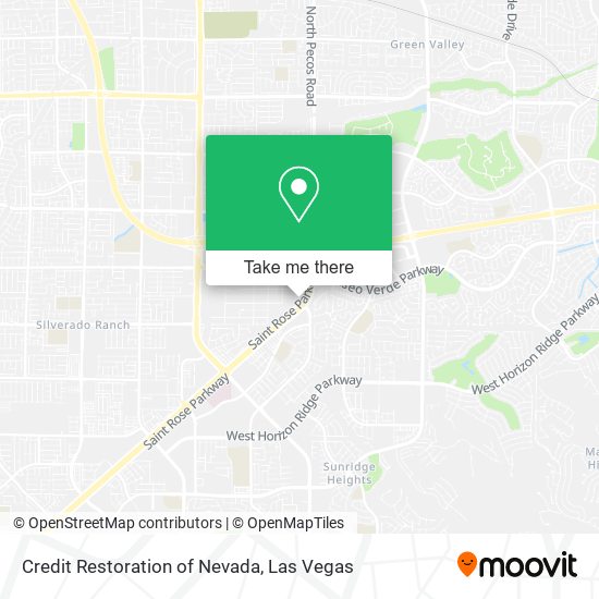 Credit Restoration of Nevada map