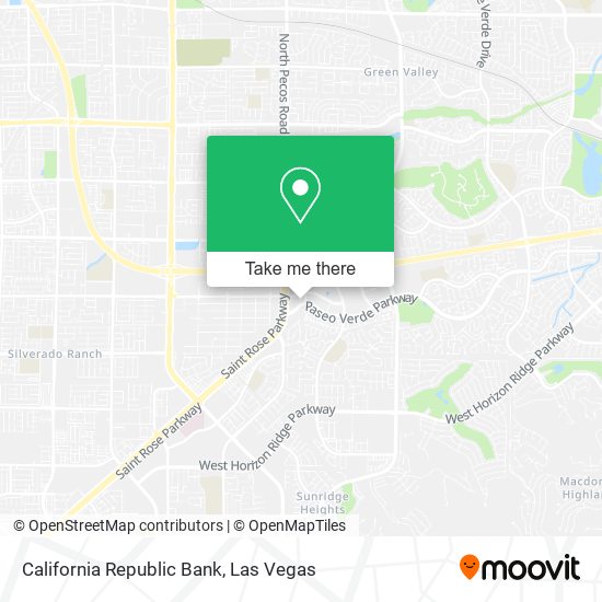Mapa de California Republic Bank