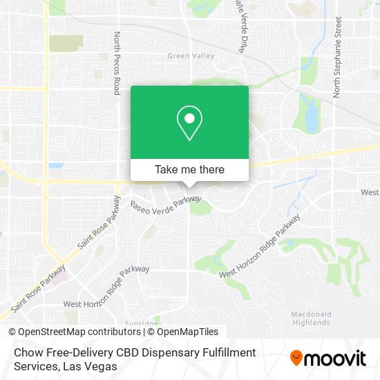 Chow Free-Delivery CBD Dispensary Fulfillment Services map