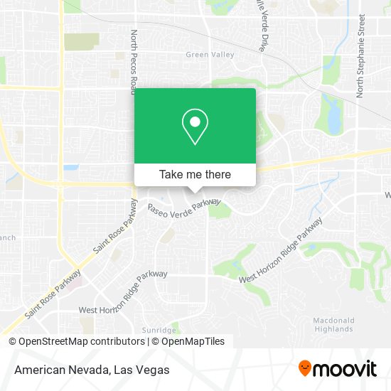 Mapa de American Nevada