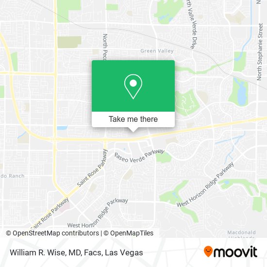 William R. Wise, MD, Facs map