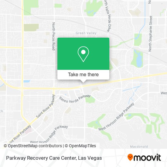 Parkway Recovery Care Center map