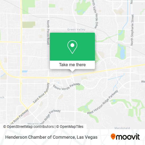 Henderson Chamber of Commerce map