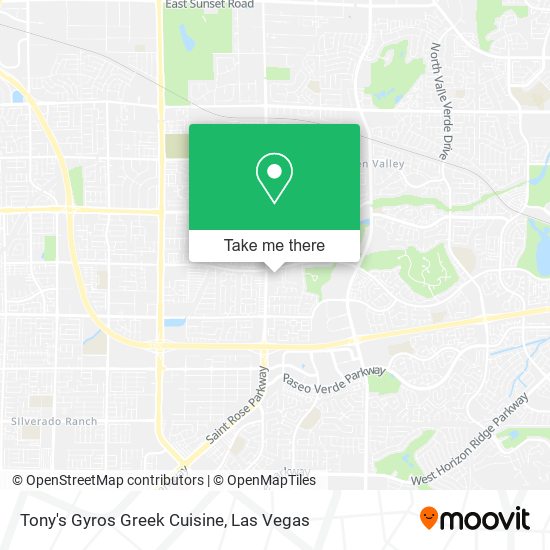 Mapa de Tony's Gyros Greek Cuisine