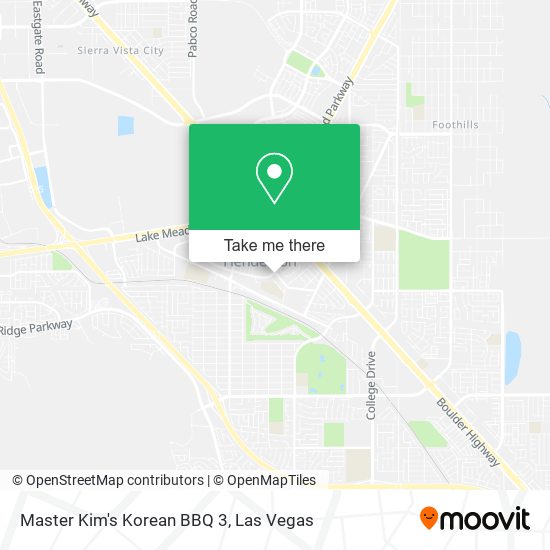 Master Kim's Korean BBQ 3 map