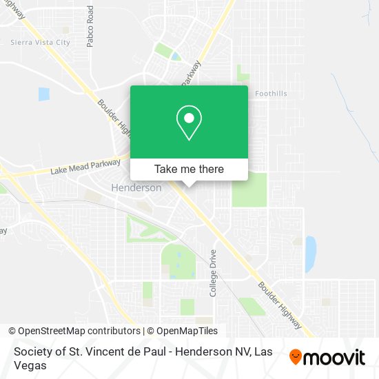Society of St. Vincent de Paul - Henderson NV map