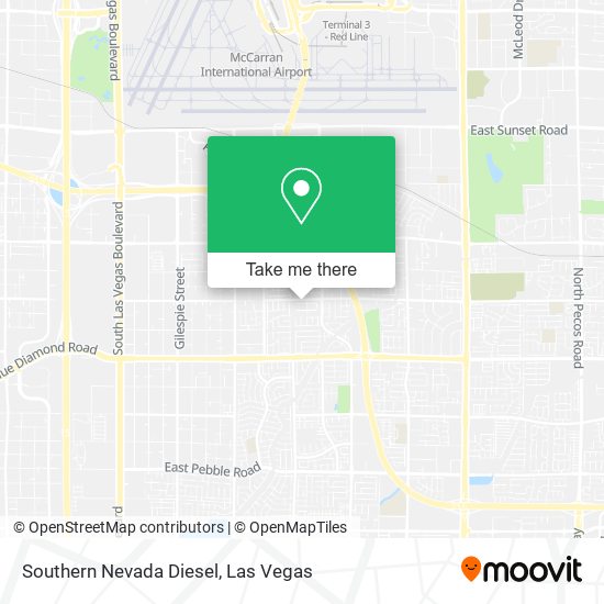 Southern Nevada Diesel map