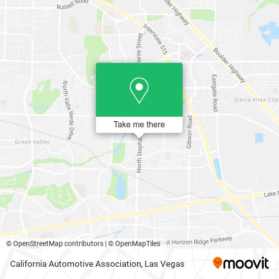 Mapa de California Automotive Association