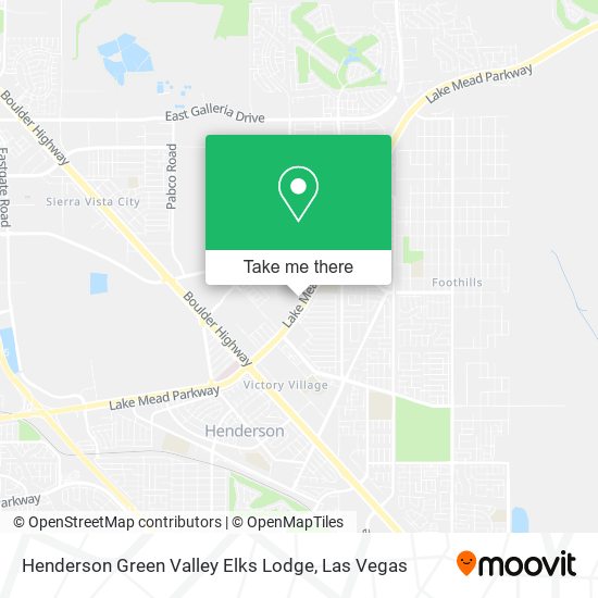 Henderson Green Valley Elks Lodge map