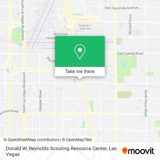 Donald W. Reynolds Scouting Resource Center map